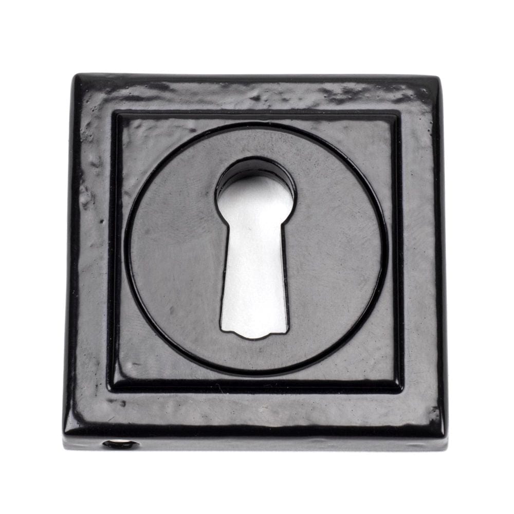 From The Anvil Door Furniture Black / Mortice Key Profile Escutcheons From The Anvil - Black Round Escutcheon (Square)