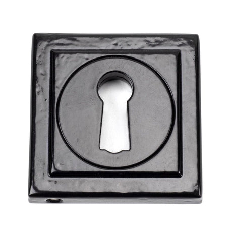 From The Anvil Door Furniture Black / Mortice Key Profile Escutcheons From The Anvil - Black Round Escutcheon (Square)