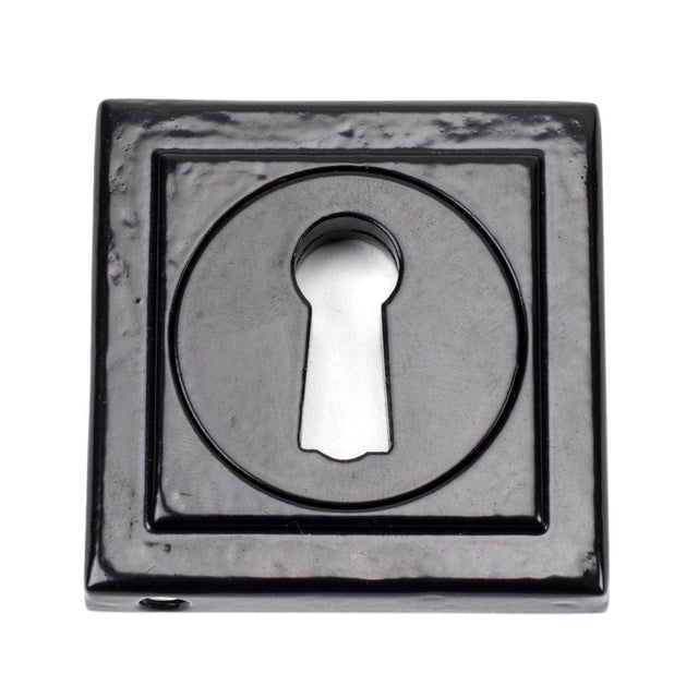 From The Anvil Door Furniture Black / Mortice Key Profile Escutcheons From The Anvil - Black Round Escutcheon (Square)