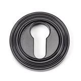 From The Anvil Door Furniture Black / Euro Profile Escutcheons From The Anvil - Black Round Euro Escutcheon (Beehive)