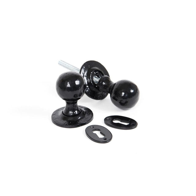 From The Anvil Door Furniture Black / Mortice/Rim Knobs From The Anvil - Black Round Mortice/Rim Knob Set