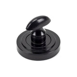 From The Anvil Door Furniture Black / No From The Anvil - Black Round Thumbturn Set (Art Deco)