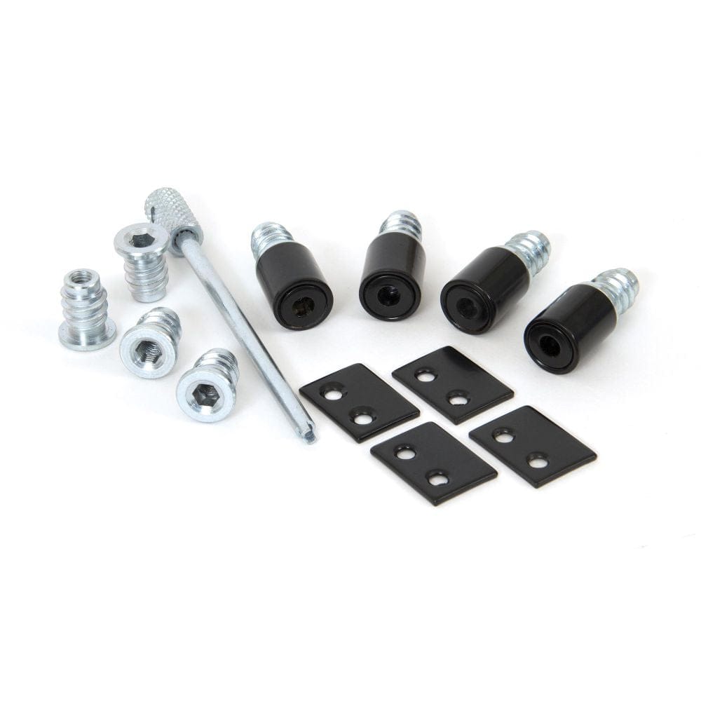 From The Anvil Window Furniture Black / Locking Sash Stops From The Anvil - Black Secure Stops (Pack of 4)