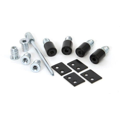 From The Anvil Window Furniture Black / Locking Sash Stops From The Anvil - Black Secure Stops (Pack of 4)