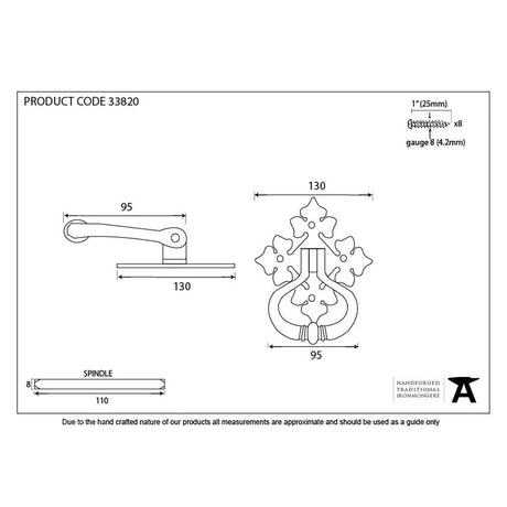 From The Anvil Door Furniture Black / Ring Latch From The Anvil - Black Shakespeare Ring Turn Set