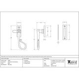 From The Anvil Window Furniture Black / No / Mortice & Hook Place From The Anvil - Black Shepherd's Crook Fastener