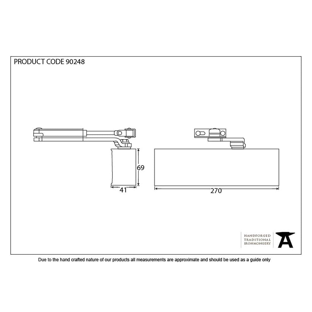 From The Anvil Door Furniture Black / Door Closers / Size 2-5 From The Anvil - Black Size 2-5 Door Closer & Cover