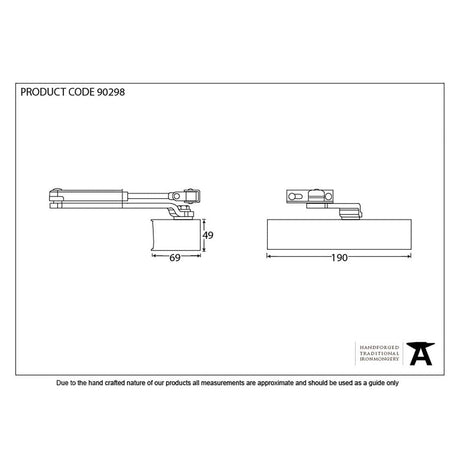 From The Anvil Door Furniture Black / Door Closers / Size 3 From The Anvil - Black Size 3 Door Closer & Cover