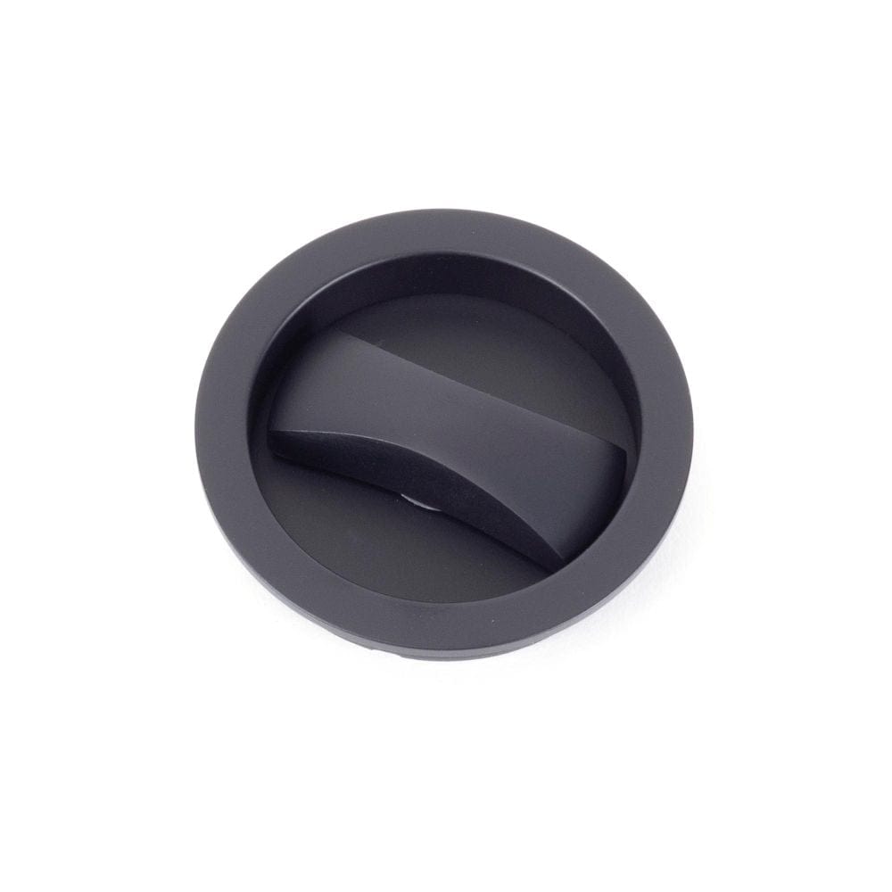 From The Anvil Door Furniture Black / Round Flush Pull (Privacy) From The Anvil - Black Sliding/Pocket Door Locking Kit