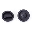 From The Anvil Door Furniture Black / Round Flush Pull (Privacy) From The Anvil - Black Sliding/Pocket Door Locking Kit
