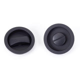 From The Anvil Door Furniture Black / Round Flush Pull (Privacy) From The Anvil - Black Sliding/Pocket Door Locking Kit
