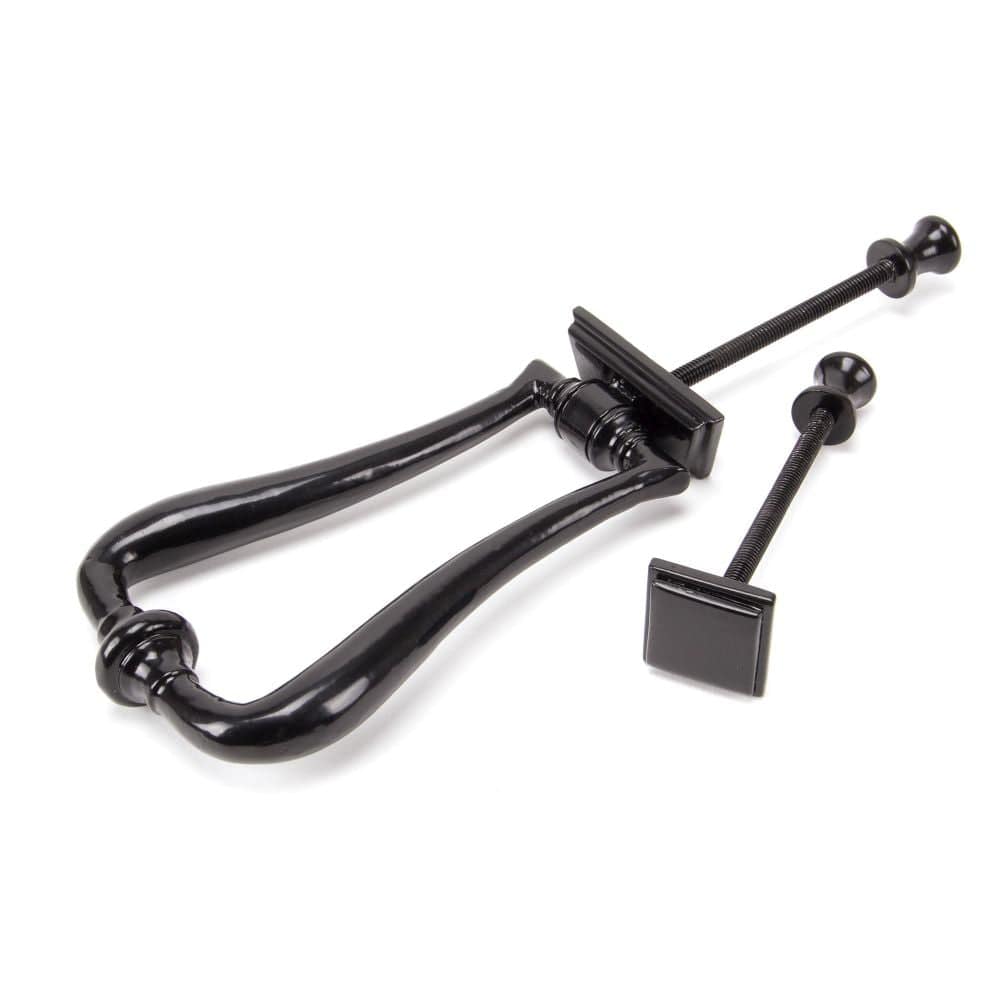 From The Anvil Door Furniture Black / Art Deco Door Knocker From The Anvil - Black Slimline Art Deco Door Knocker
