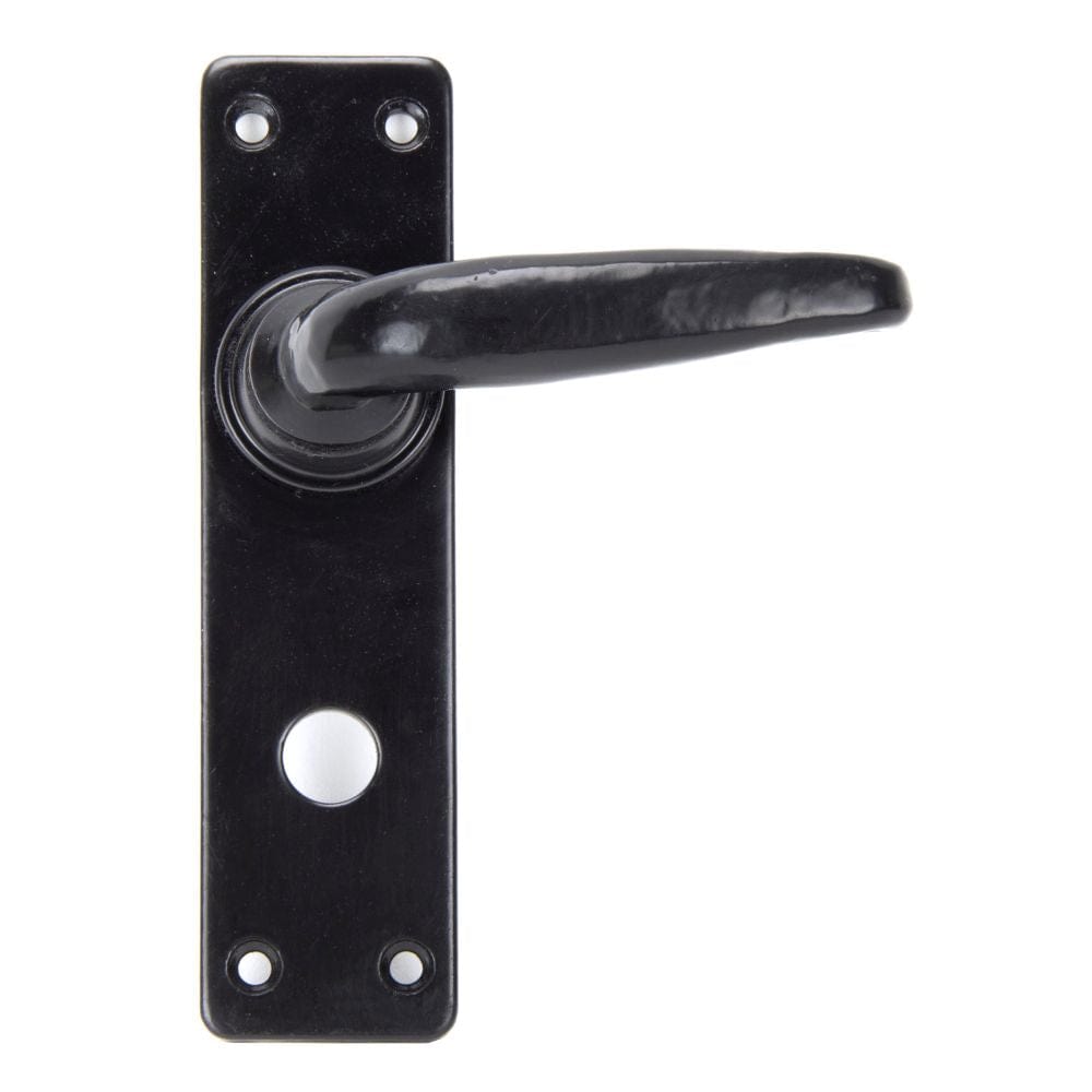 From The Anvil Door Furniture Black / Bathroom Lock Handles From The Anvil - Black Smooth Lever Bathroom Set