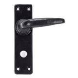 From The Anvil Door Furniture Black / Bathroom Lock Handles From The Anvil - Black Smooth Lever Bathroom Set