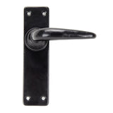 From The Anvil Door Furniture Black / Latch Handles From The Anvil - Black Smooth Lever Latch Set
