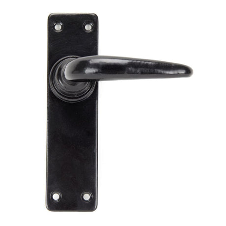 From The Anvil Door Furniture Black / Latch Handles From The Anvil - Black Smooth Lever Latch Set