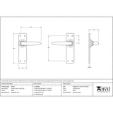 From The Anvil Door Furniture Black / Latch Handles From The Anvil - Black Smooth Lever Latch Set