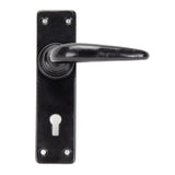 From The Anvil Door Furniture Black / Std. Lock Handles From The Anvil - Black Smooth Lever Lock Set
