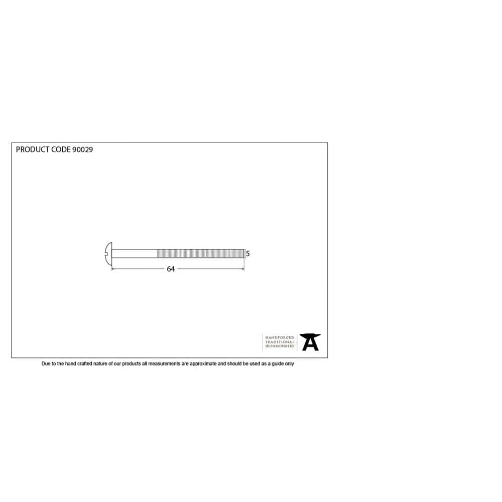 From The Anvil Accessories Black / Screws & Bolts From The Anvil - Black SS M5 x 64mm Male Bolts (2)