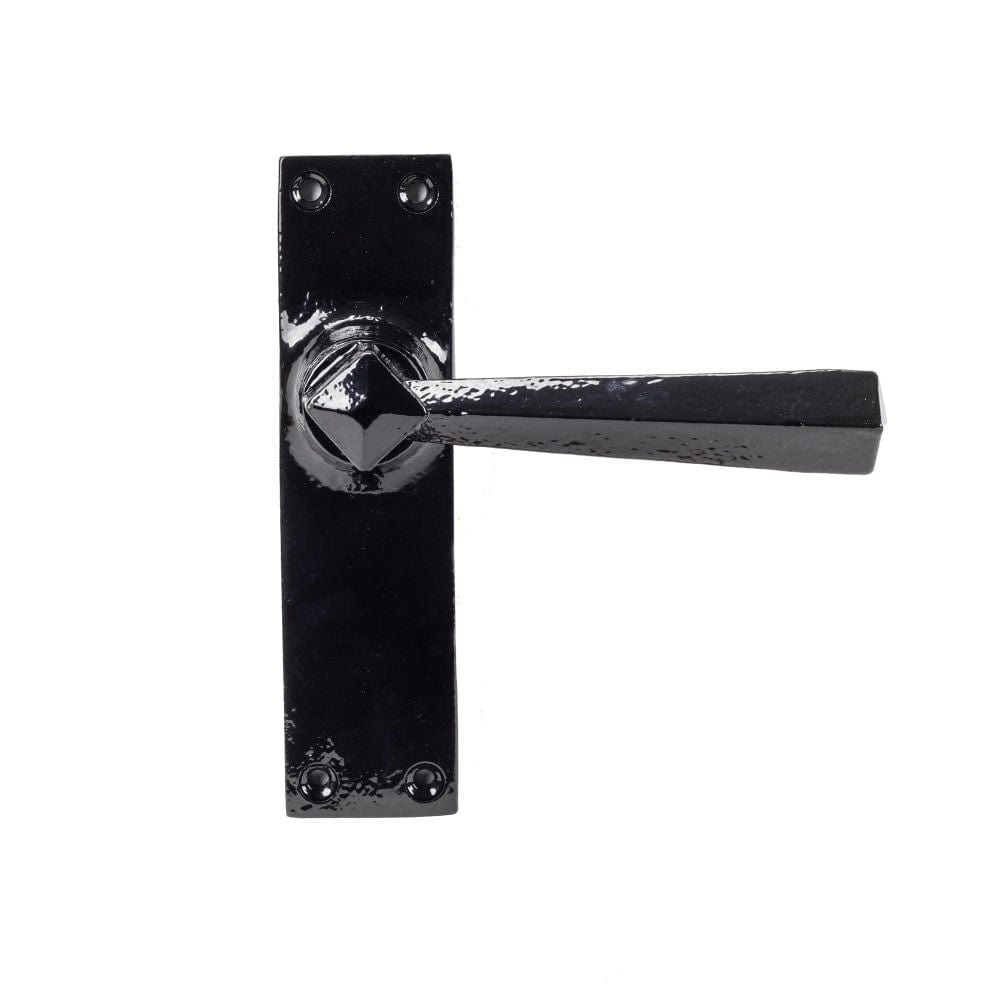 From The Anvil Door Furniture Black / Latch Handles From The Anvil - Black Straight Lever Latch Set