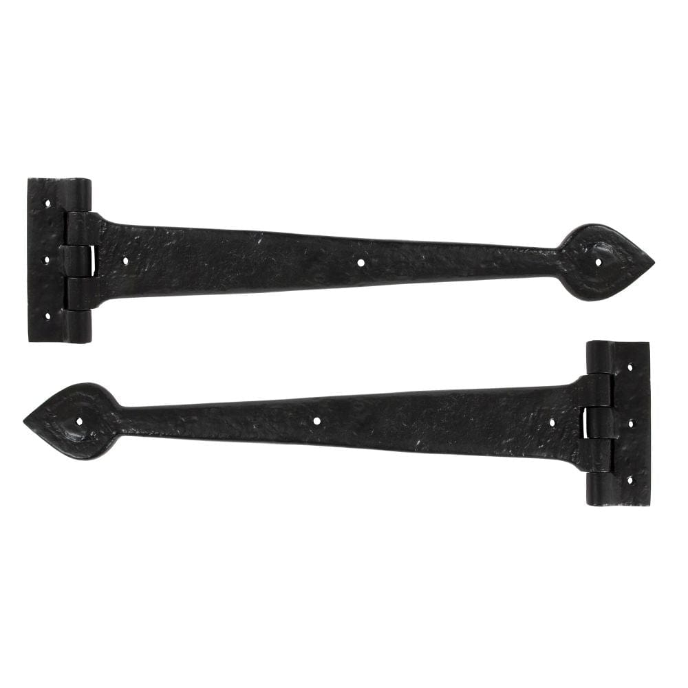 From The Anvil Hinges Black / Tee Hinges / 16" (406mm) From The Anvil - Black Textured 16" Cast T Hinge (pair)