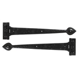 From The Anvil Hinges Black / Tee Hinges / 18" (457mm) From The Anvil - Black Textured 18" Cast T Hinge (pair)