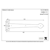 From The Anvil Hinges Black / Tee Hinges / 18" (457mm) From The Anvil - Black Textured 18" Cast T Hinge (pair)