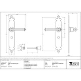 From The Anvil Door Furniture Black / Bathroom Lock Handles From The Anvil - Black Tudor Lever Bathroom Set