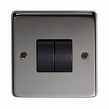 From The Anvil Electrical Black Nickel / Double 10 Amp Switch From The Anvil - BN Double 10 Amp Switch
