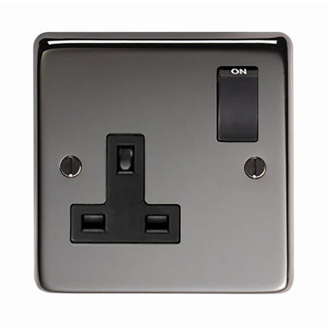 From The Anvil Electrical Black Nickel / Single 13 Amp Switched Socket From The Anvil - BN Single 13 Amp Switched Socket