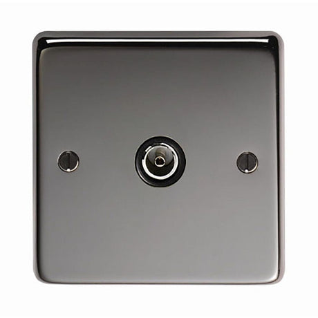 From The Anvil Electrical Black Nickel / TV From The Anvil - BN Single TV Socket