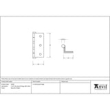 From The Anvil Hinges BZP / Stormproof Hinges / 2.5" (64mm) From The Anvil - Bright Zinc Plated 2Ãƒâ€šÃ‚Â½" Stormproof Hinge 1951 (pair)