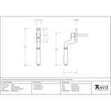 From The Anvil Window Furniture Satin Chrome / Universal / Yes From The Anvil - Brushed Satin Chrome Teardrop Espag