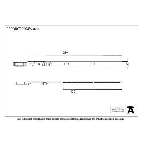 From The Anvil Locks & Latches BZP / Multi-Point Locks From The Anvil - BZP 250mm Extension Piece for Espag Door Locks