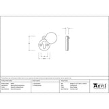 From The Anvil Door Furniture Ebony / Mortice Key Profile Escutcheons From The Anvil - Ebony 30mm Round Escutcheon