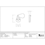 From The Anvil Door Furniture Ebony / Mortice Key Profile Escutcheons From The Anvil - Ebony Plain Escutcheon