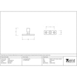 From The Anvil Window Furniture Electro Brass / Casement Stay Locking Pin From The Anvil - Electro Brass Locking Stay Pin