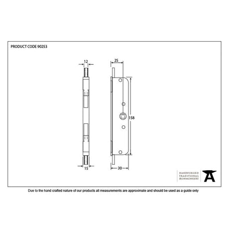 From The Anvil Locks & Latches BZP / Multi-Point Locks From The Anvil - Excal - Claw Gearbox 25mm Backset