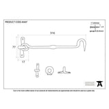 From The Anvil Accessories External Beeswax / Cabin Hooks / 12" / 300mm From The Anvil - External Beeswax 12" Forged Cabin Hook