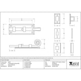 From The Anvil Accessories External Beeswax / Straight Surface Bolts / 100mm / 4" From The Anvil - External Beeswax 4" Monkeytail Universal Bolt