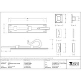 From The Anvil Accessories Beeswax / Straight Surface Bolts / 200mm / 8" From The Anvil - External Beeswax 8" Shepherd's Crook Universal Bolt