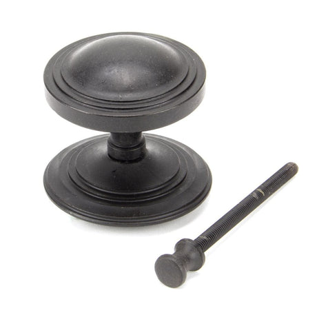 From The Anvil Door Furniture External Beeswax / Art Deco Centre Door Knob From The Anvil - External Beeswax Art Deco Centre Door Knob