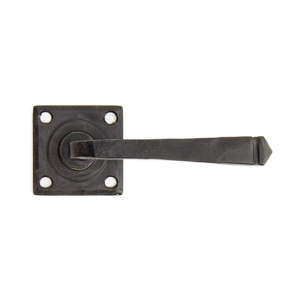 From The Anvil Door Furniture External Beeswax / Round Rose From The Anvil - External Beeswax Avon Lever on Rose Set Sprung