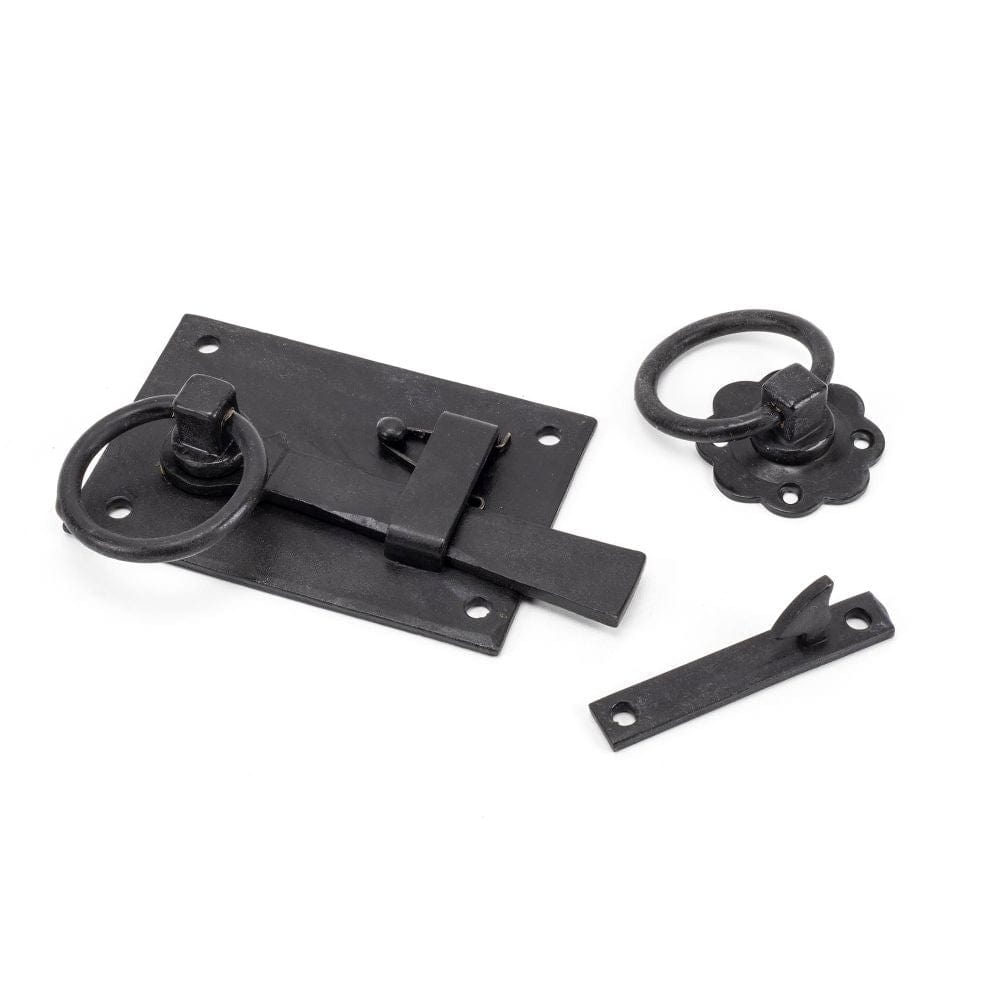 From The Anvil Door Furniture External Beeswax / Ring Latch From The Anvil - External Beeswax Cottage Latch - LH