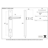 From The Anvil Door Furniture External Beeswax / Multi Point Lock Set / 92mm c/c From The Anvil - External Beeswax Cottage Slimline Lever Espag. Lock Set