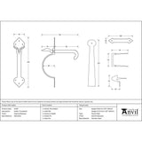 From The Anvil Door Furniture External Beeswax / Thumb Latch From The Anvil - External Beeswax Gothic Thumblatch