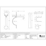 From The Anvil Door Furniture External Beeswax / Thumb Latch From The Anvil - External Beeswax Medium Bean Thumblatch