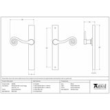 From The Anvil Door Furniture External Beeswax / Multi Point Latch Set From The Anvil - External Beeswax Monkeytail Slimline Lever Espag. Latch Set -LH