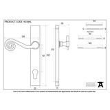 From The Anvil Door Furniture External Beeswax / Multi Point Lock Set / 92mm c/c From The Anvil - External Beeswax Monkeytail Slimline Lever Espag. Lock Set - LH