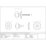 From The Anvil Door Furniture External Beeswax / Octagonal Centre Door Knob From The Anvil - External Beeswax Octagonal Centre Door Knob